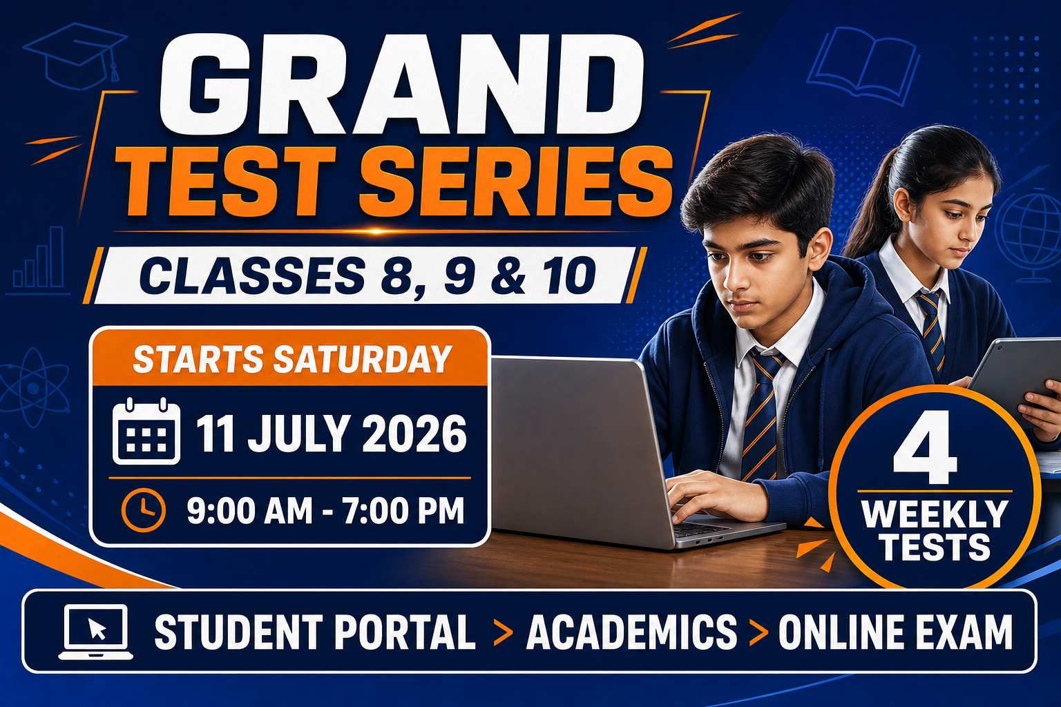 Grand Test Series for Classes 8, 9 and 10
